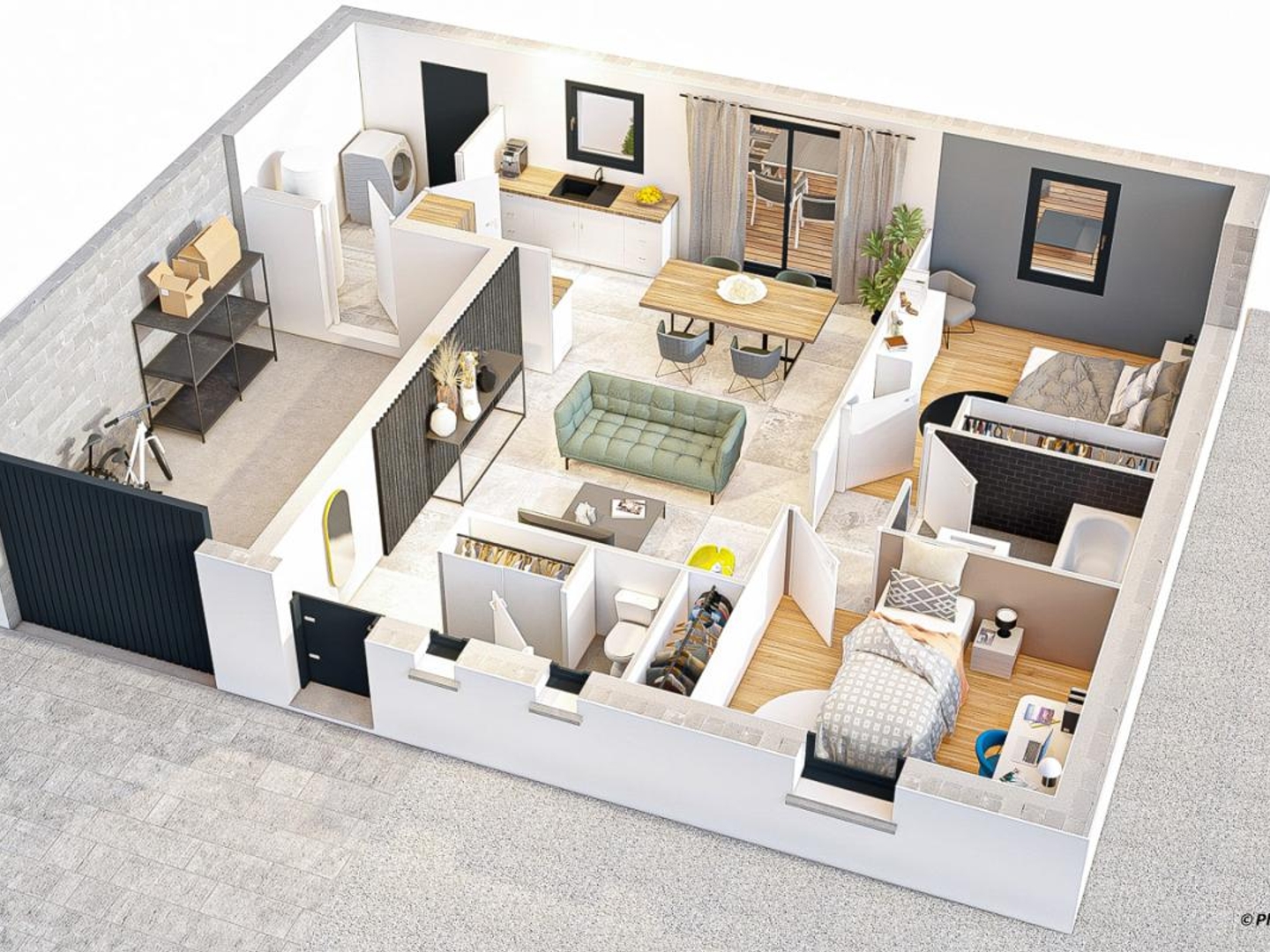 Terrain + maison 69 m²