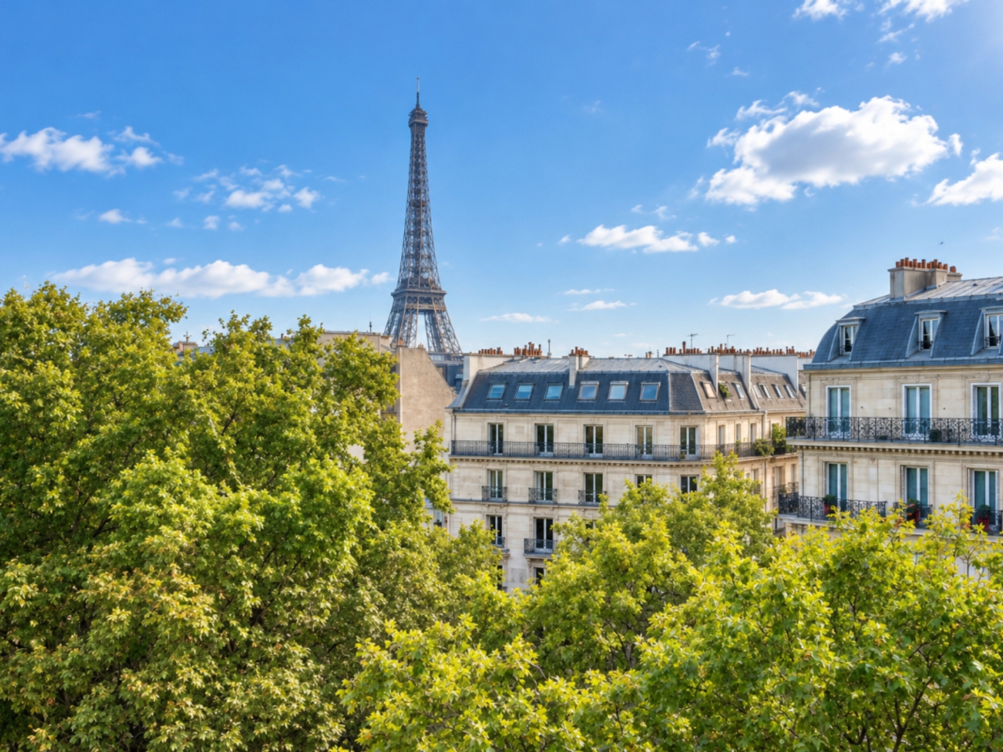 Magnifique appartement haussmannien de 4 suites, climatisé avec une vue exceptionnelle sur laTour Eiffel