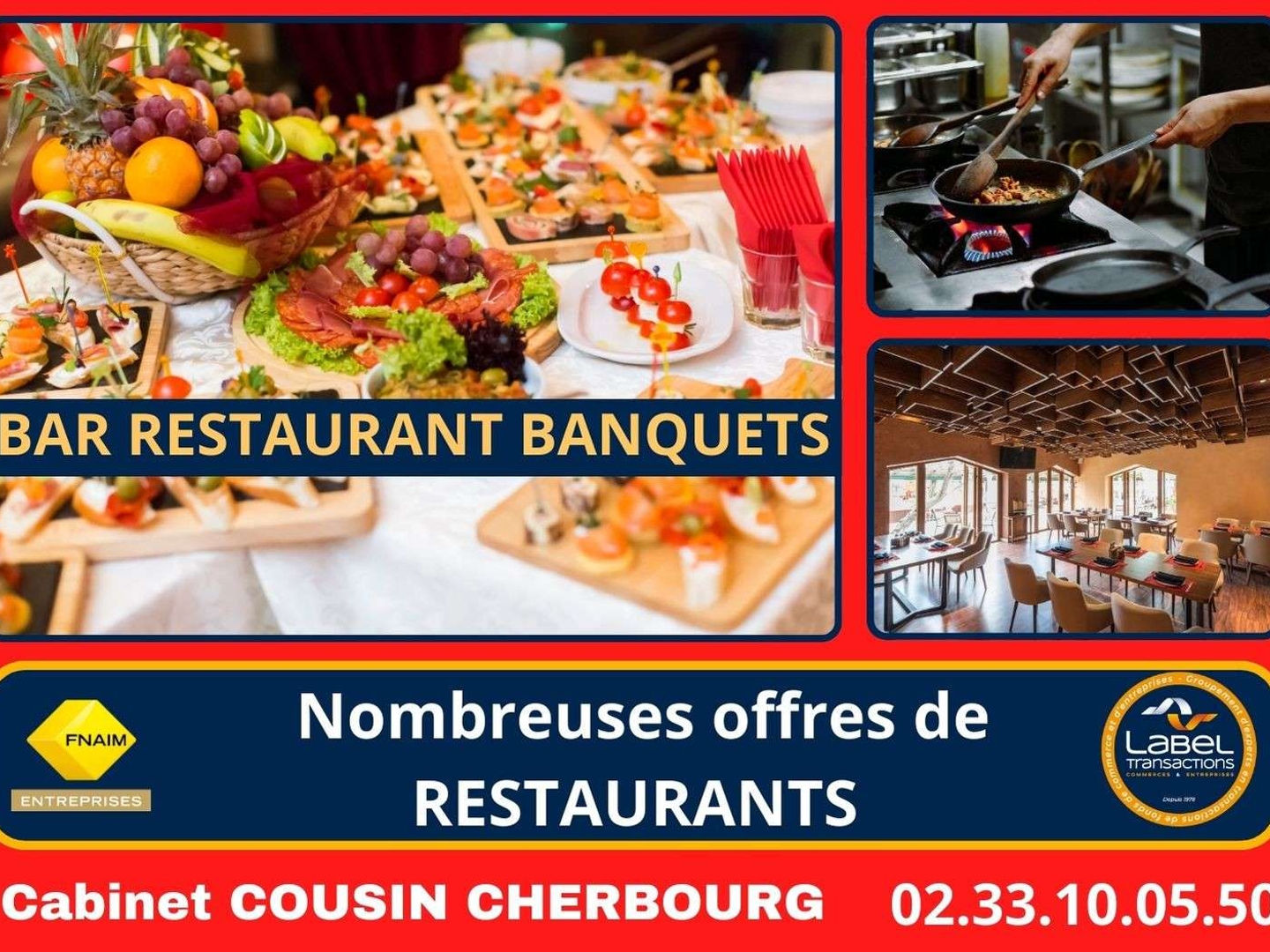 Vente bar restaurant traiteur Barneville-Carteret