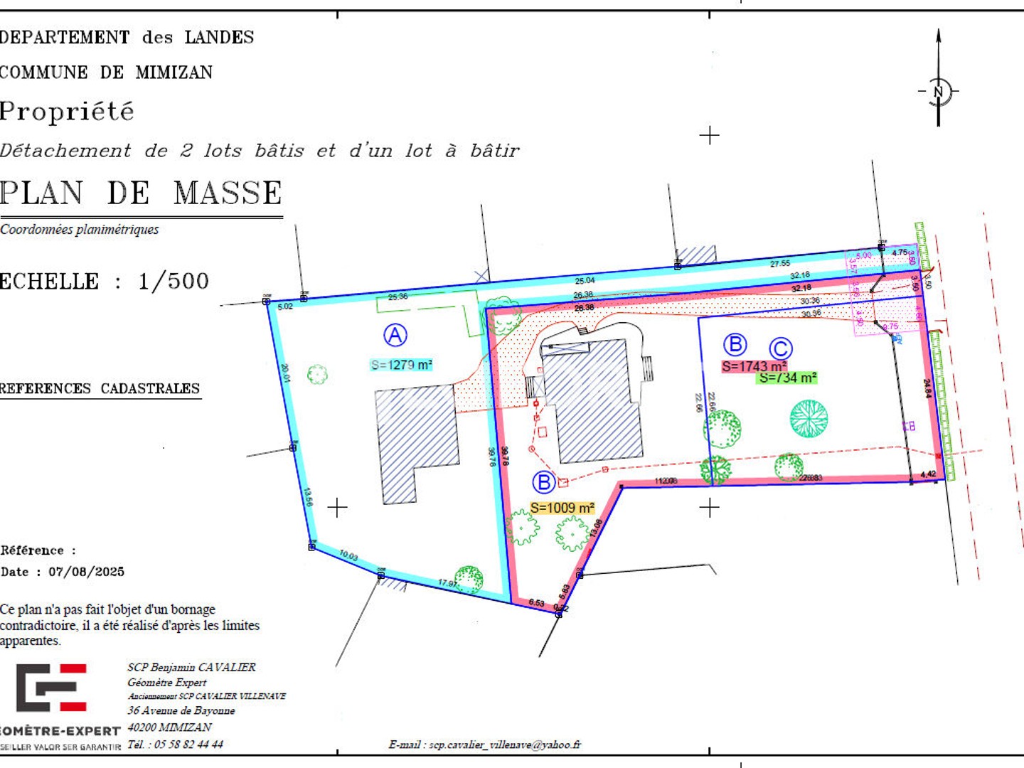 Terrain 734 m²