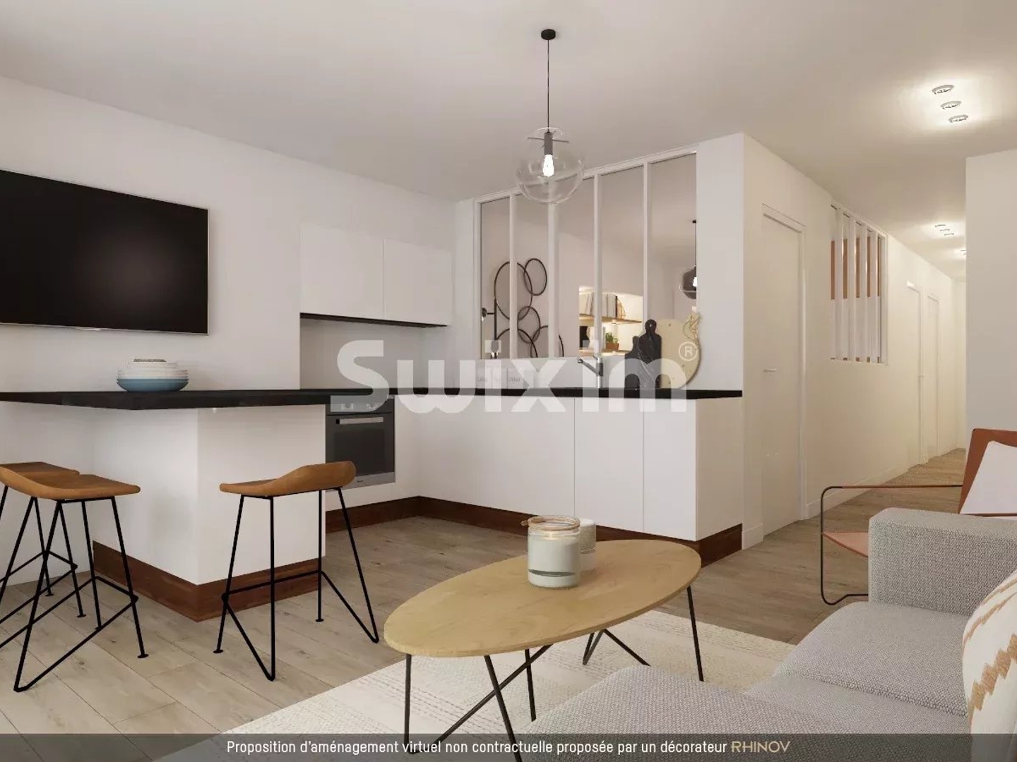 Grand studio avec travaux