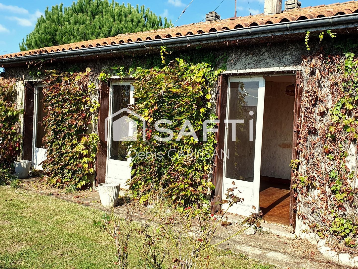 Maison 5 pièces plain-pied + garage et jardin