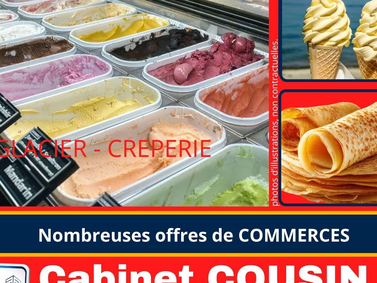 Vente crêperie glacier emplacement N° 1 Cherbourg