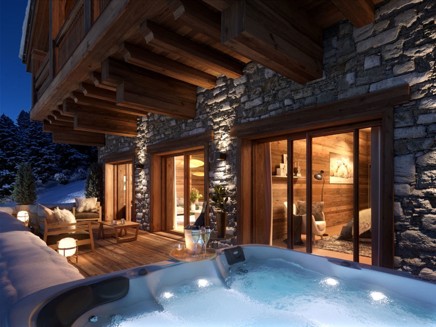 73550 MERIBEL Penthouse a vendre. SH 332m². 5 chambres