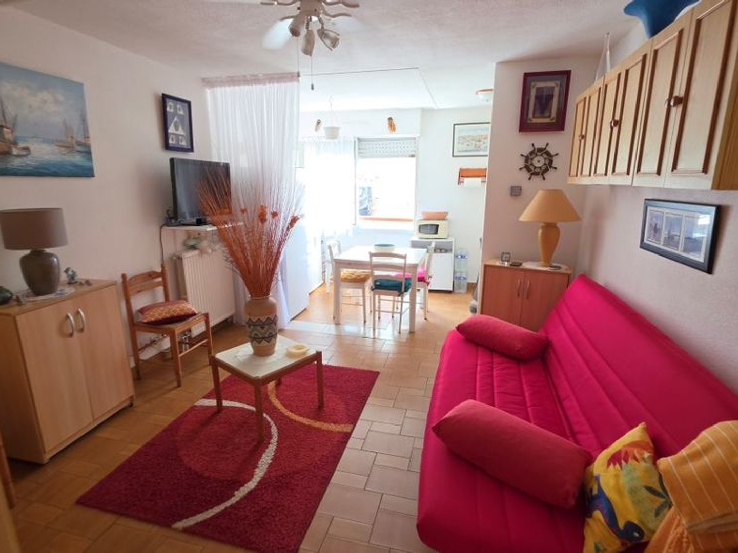 LE CAP D'AGDE: LES FALAISES: STUDIO 27.9m² + PARKING COUVERT, vendu meublé