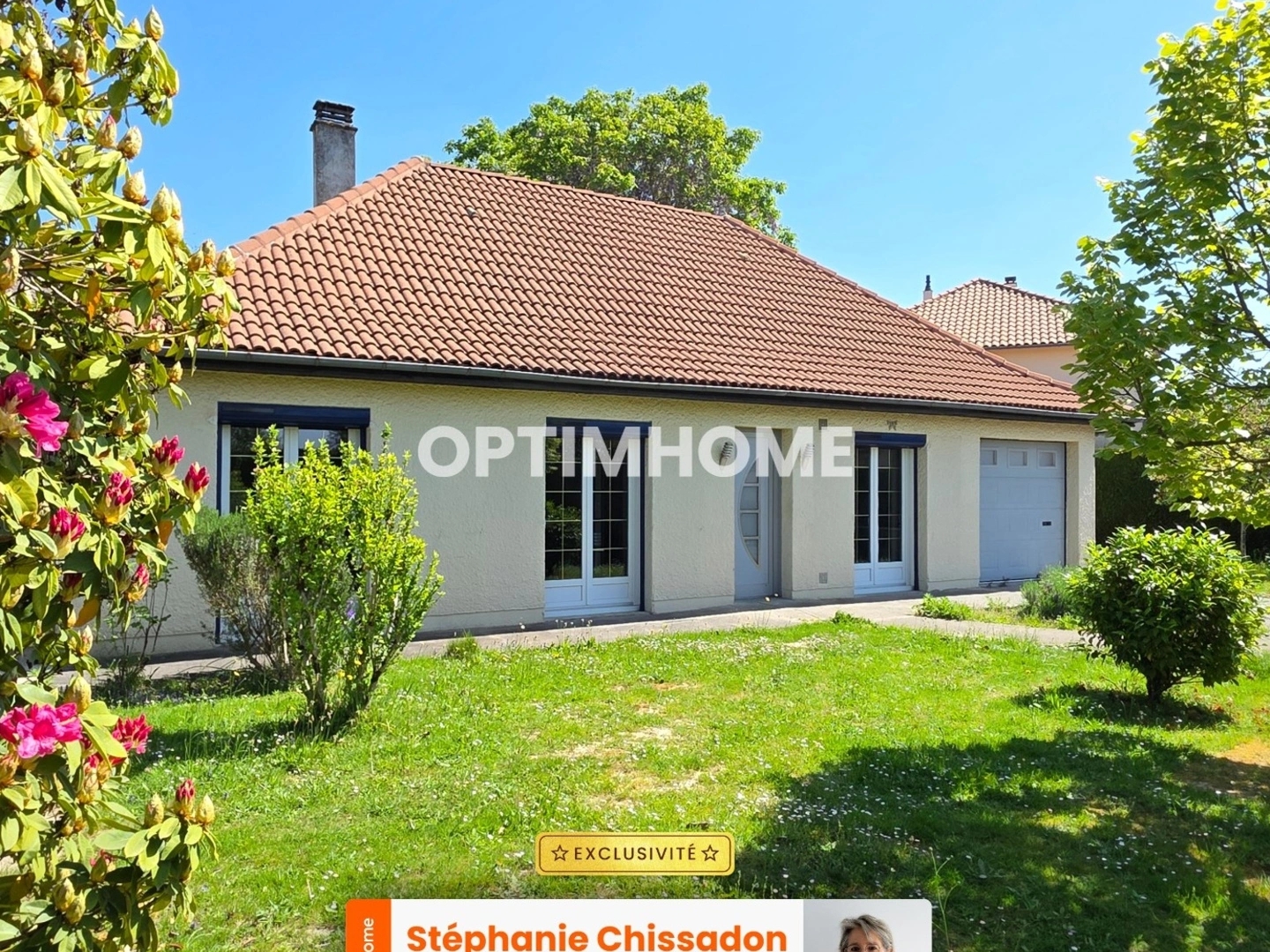 EN EXCLUSIVITE SUR COUZEIX JOLIE MAISON DE PLAIN PIED AVEC GARAGE ABRI JARDIN SUR TERRAIN ARBORE