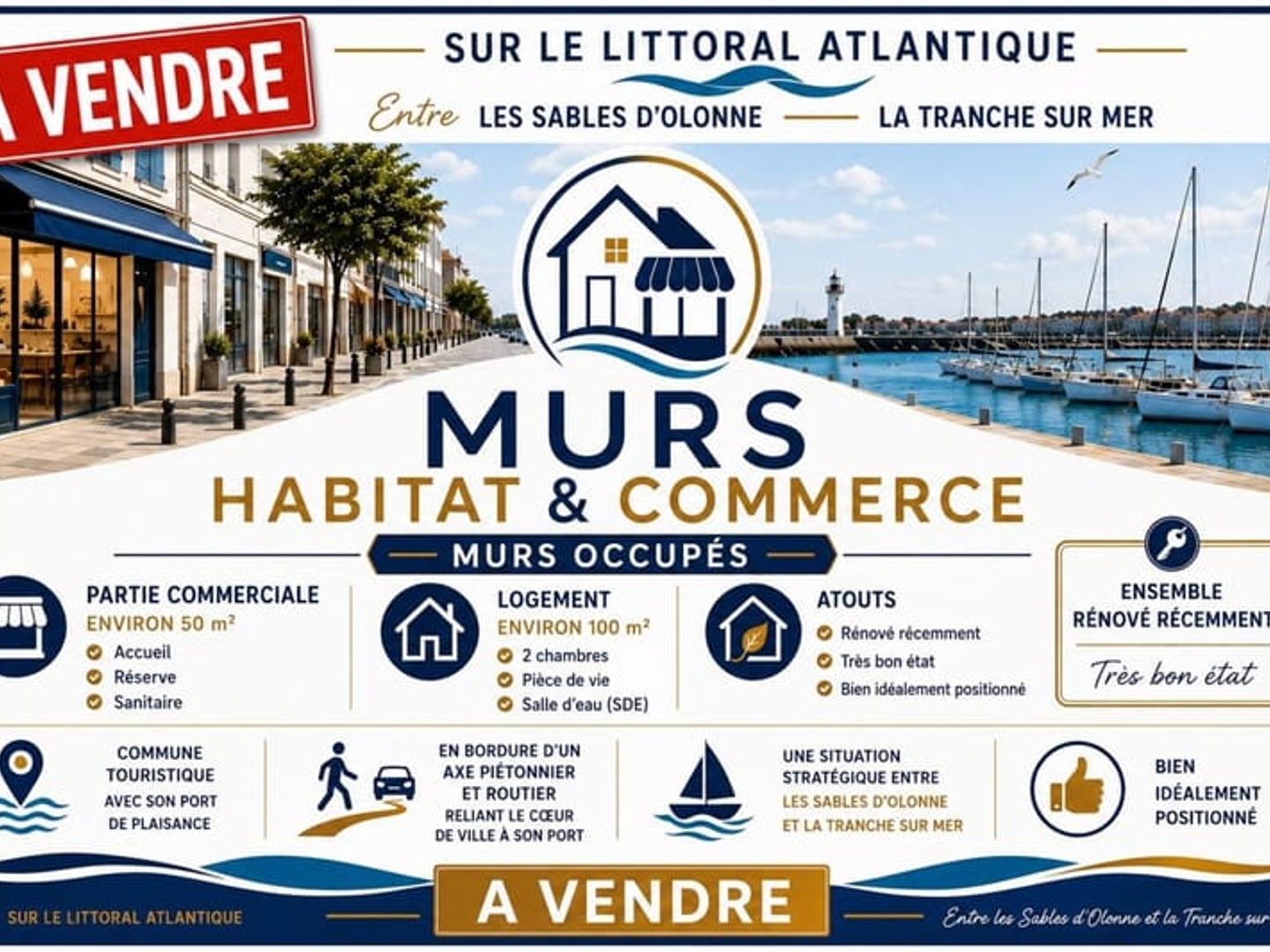 Un emplacement stratégique, un double potentiel commercial et résidentiel.