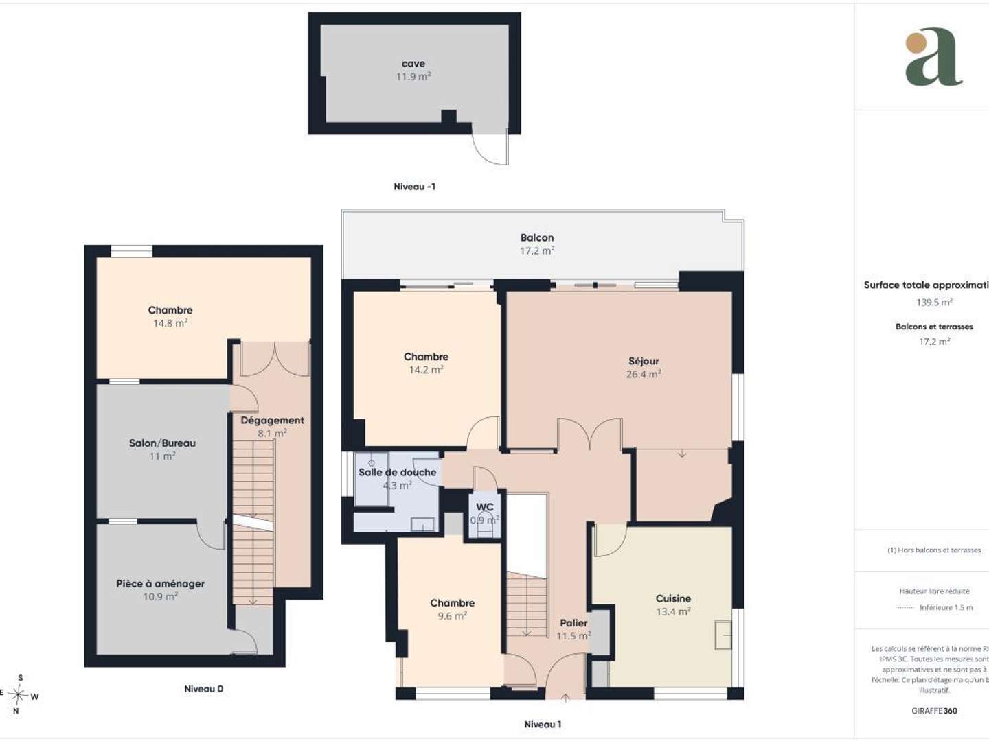 Appartement à vendre - 5 pièces - 140m2 - Argenteuil (95100)