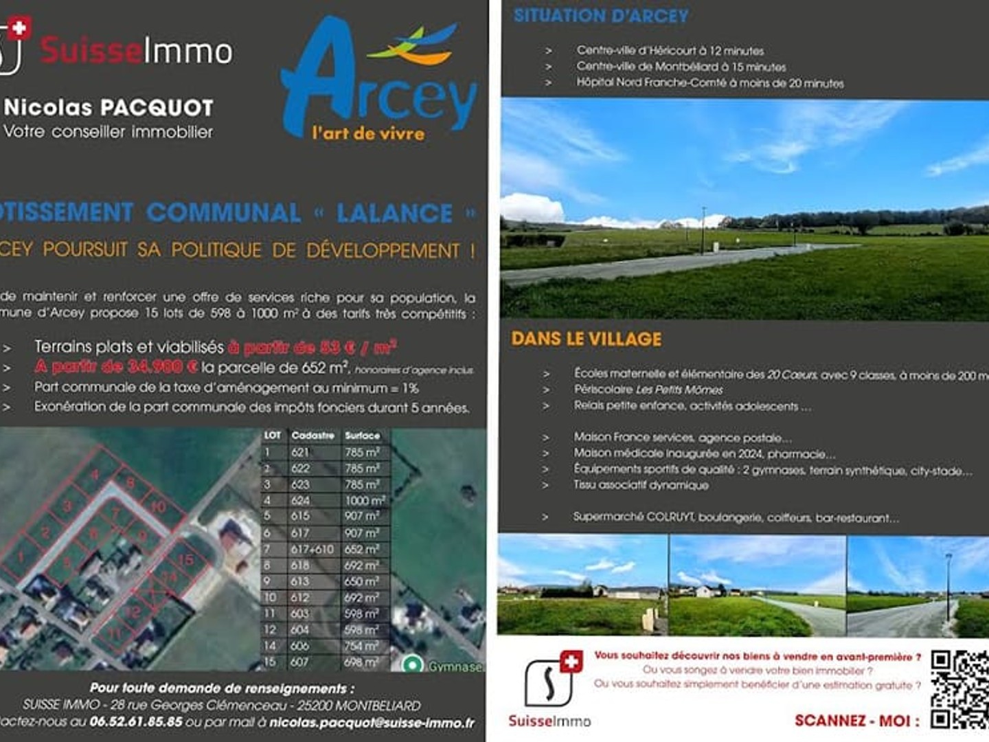 Terrain 652 m²