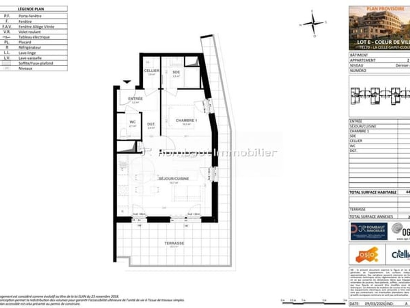 Appartement à vendre - 2 pièces - 44m2 - La Celle-Saint-Cloud (78170)