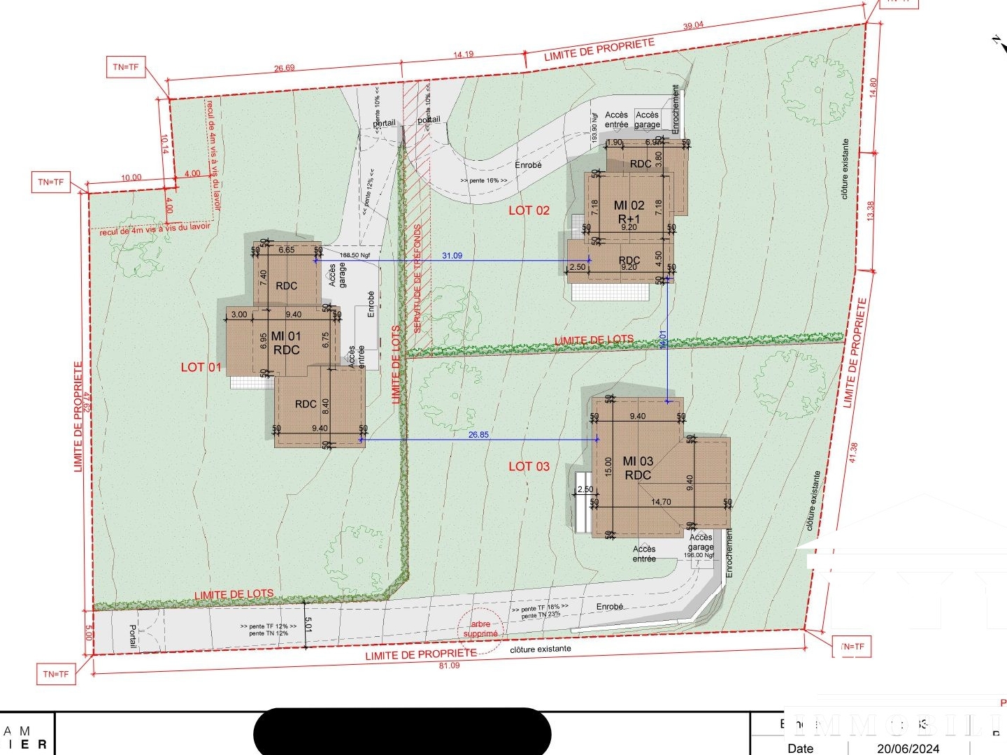 Terrain à vendre - 1733m2 - Boyer (71700)