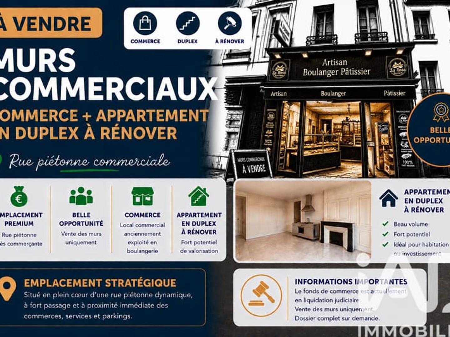 Vente Boutique/Local commercial 180 m²