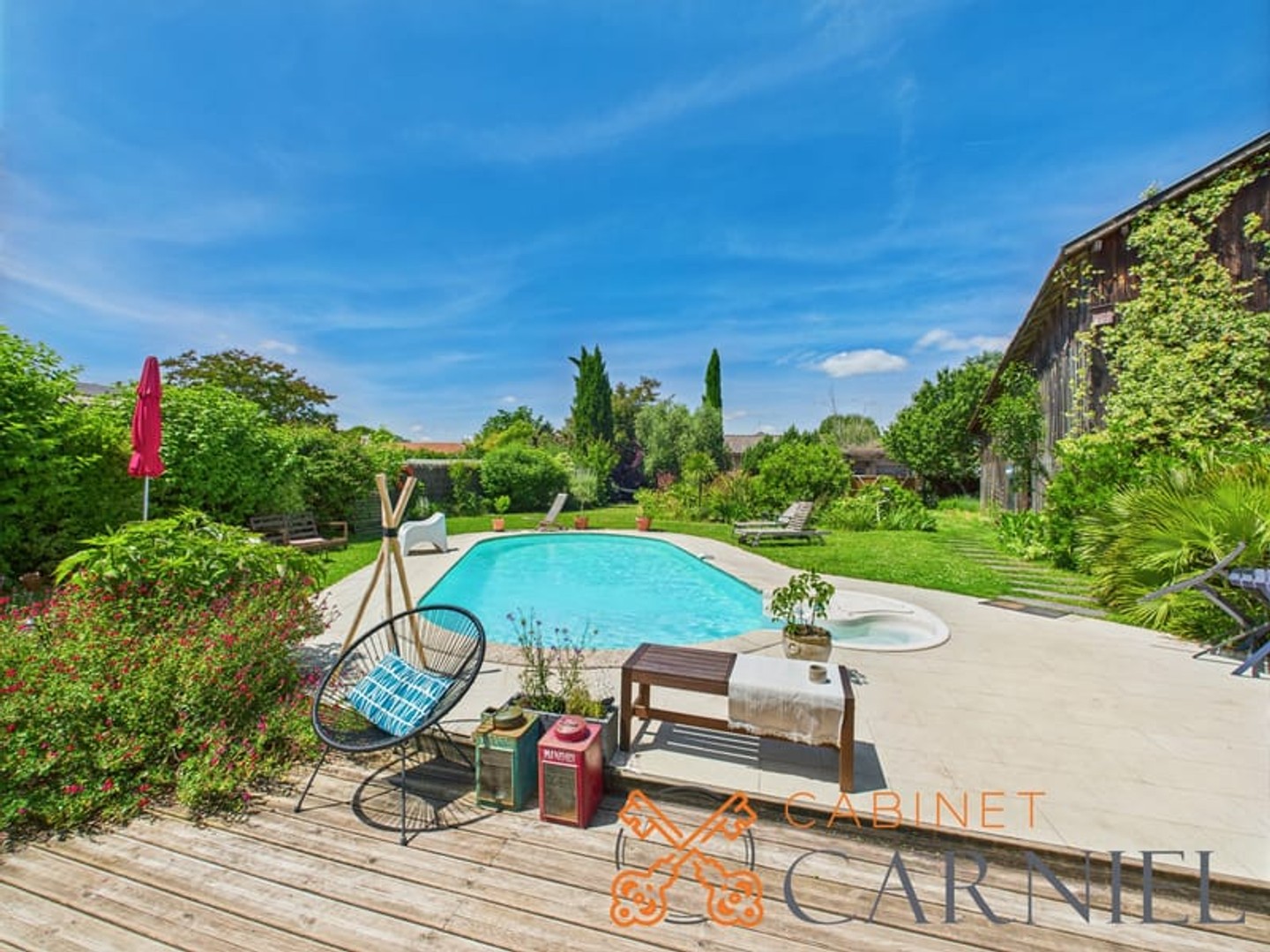 Maison de ville 225 m2 avec jardin, piscine et séchoir 47200 Marmande