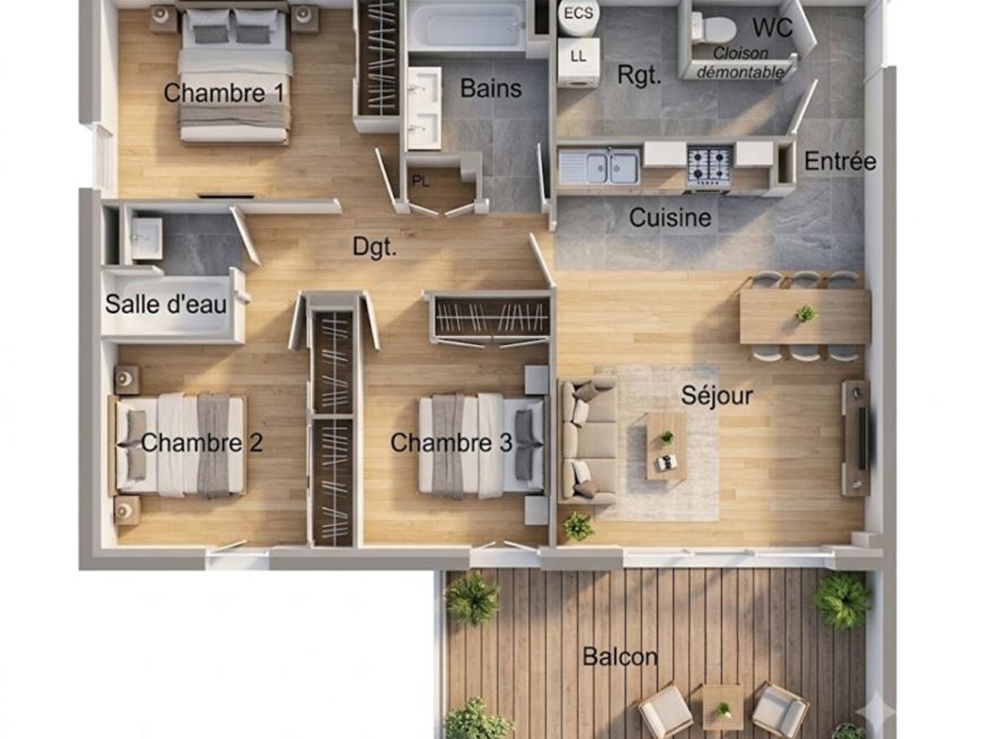 Appartement à vendre - 4 pièces - 80m2 - Valras-Plage (34350)