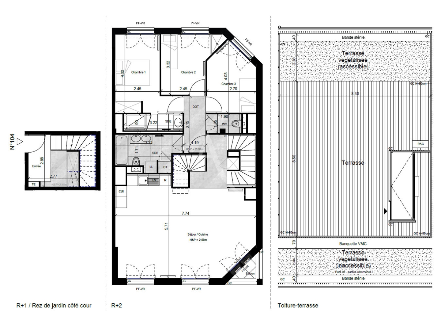 Appartement à vendre - 4 pièces - 94m2 - Saint-Germain-En-... (78100)