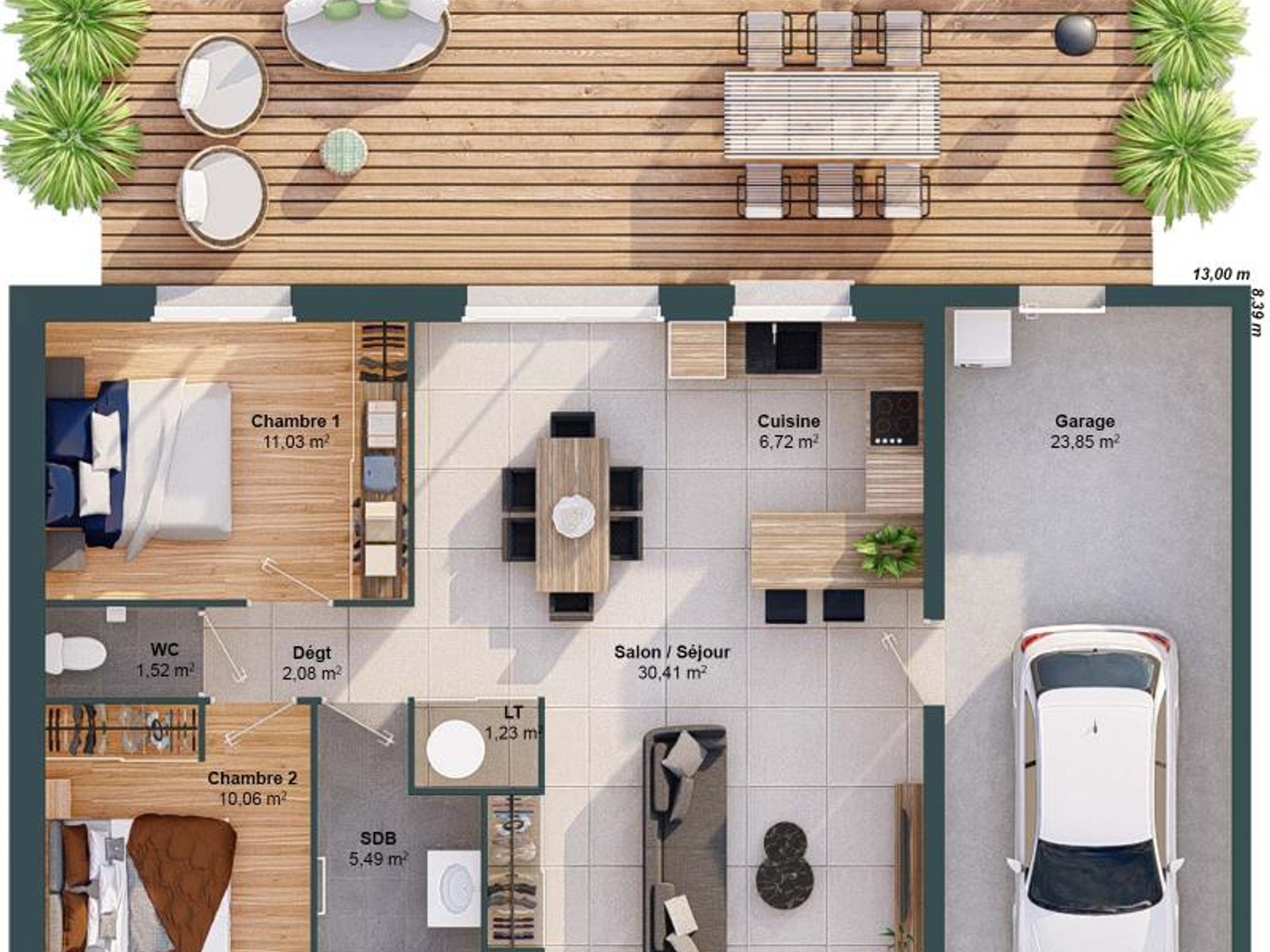 Maison à vendre - 69m2 - Druye (37190)