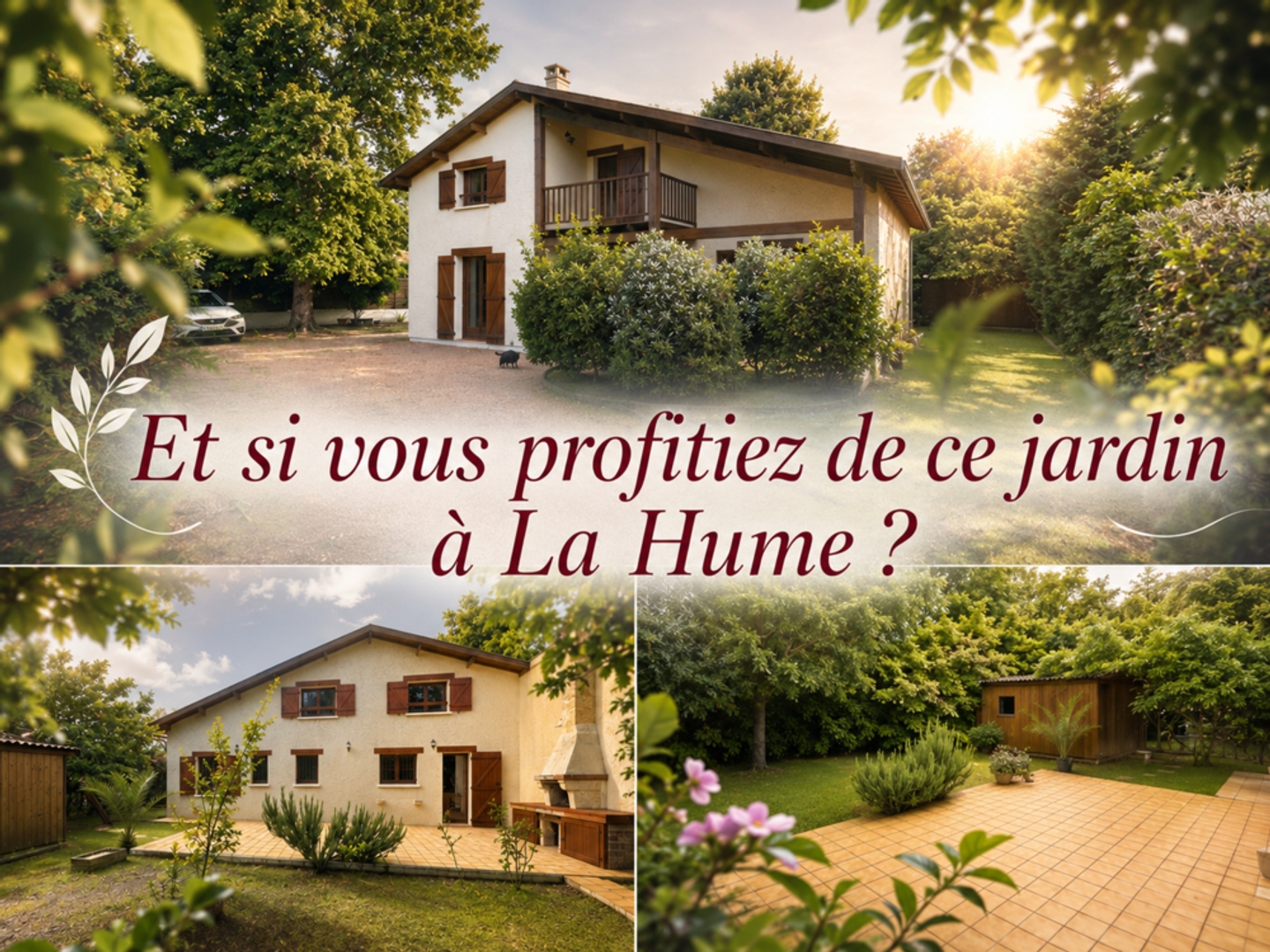 LA HUME, maison de charme 6 pièces + garage, sur terrain arboré de 800 m2.