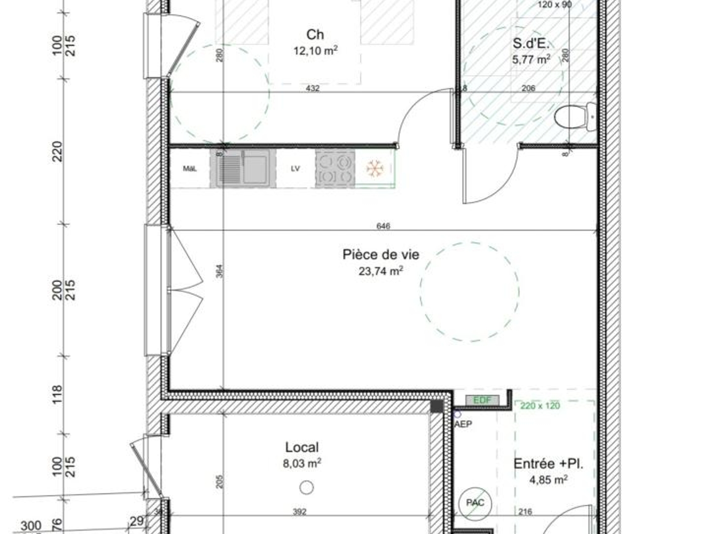 Appartement T2 récent avec terrasse  Hyper centre Redon  Résidence sécurisée