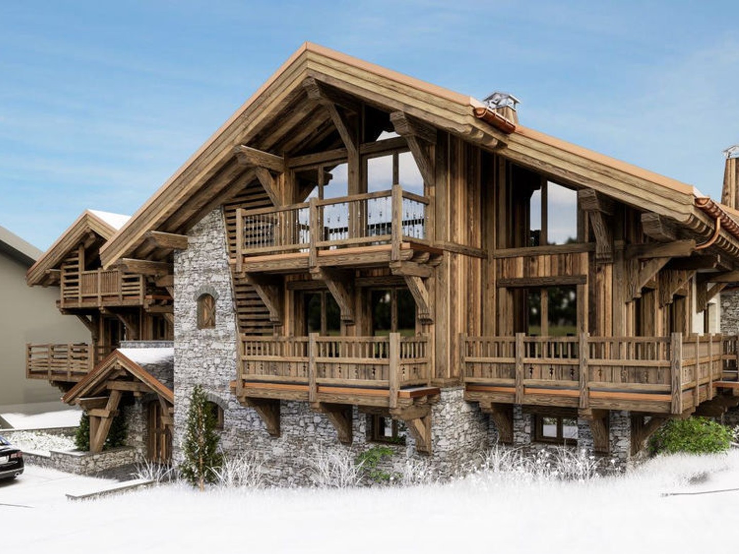 73550 MERIBEL Chalet Alpin a vendre. SH 344m². 6 ch