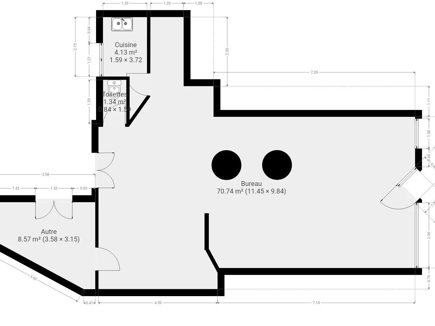 Magasin à vendre - 94m2 - Le Buisson-De-Cad... (24480)