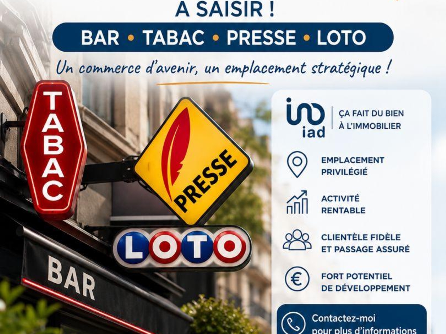Vente Bar-tabac 140 m²