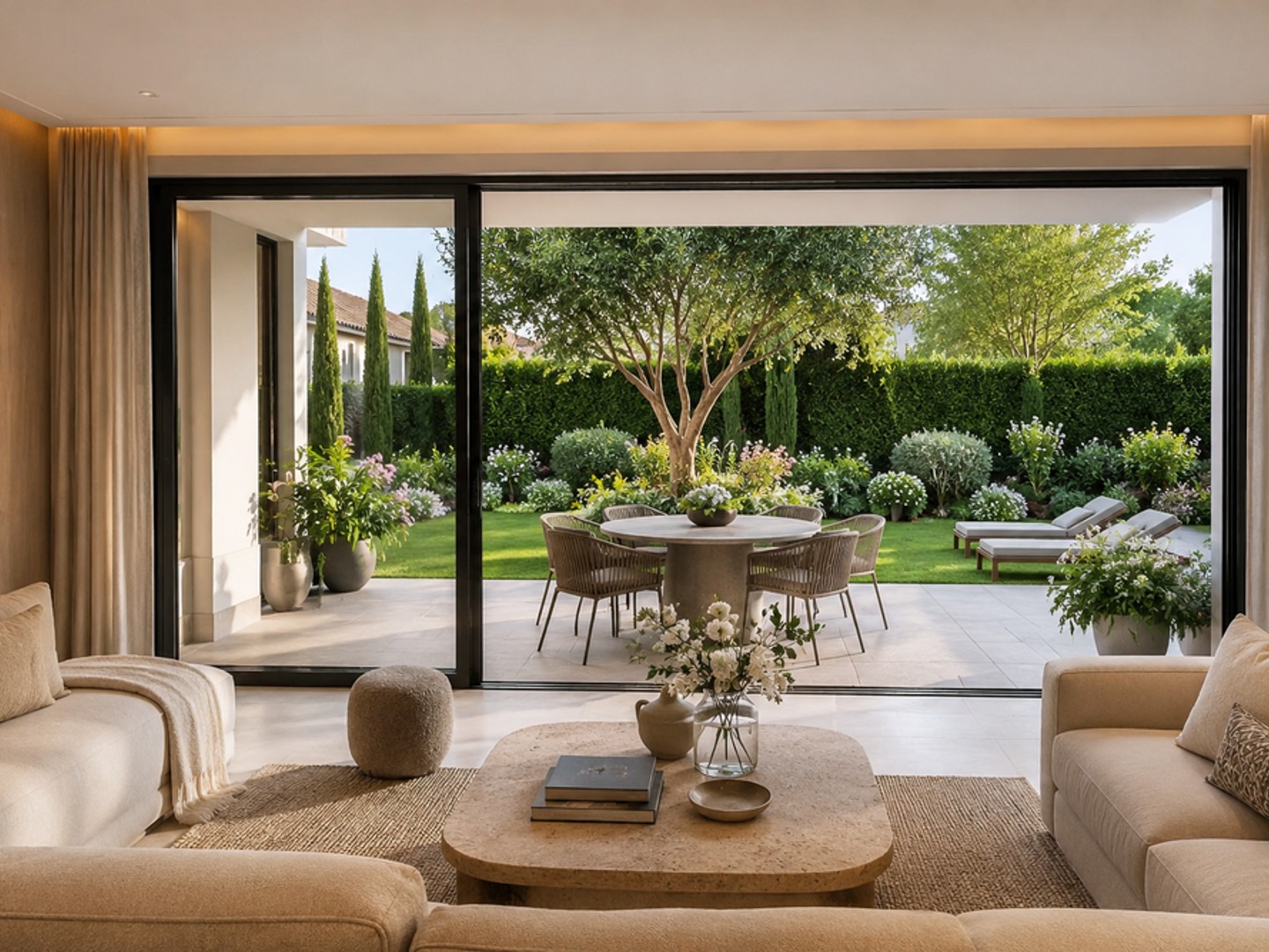 * -SAINT-TROPEZ APPARTEMENT D'EXCEPTION T3 AVEC JARDIN ET PISCINE À 300 MÈTRES DE LA PLACE DES LIC