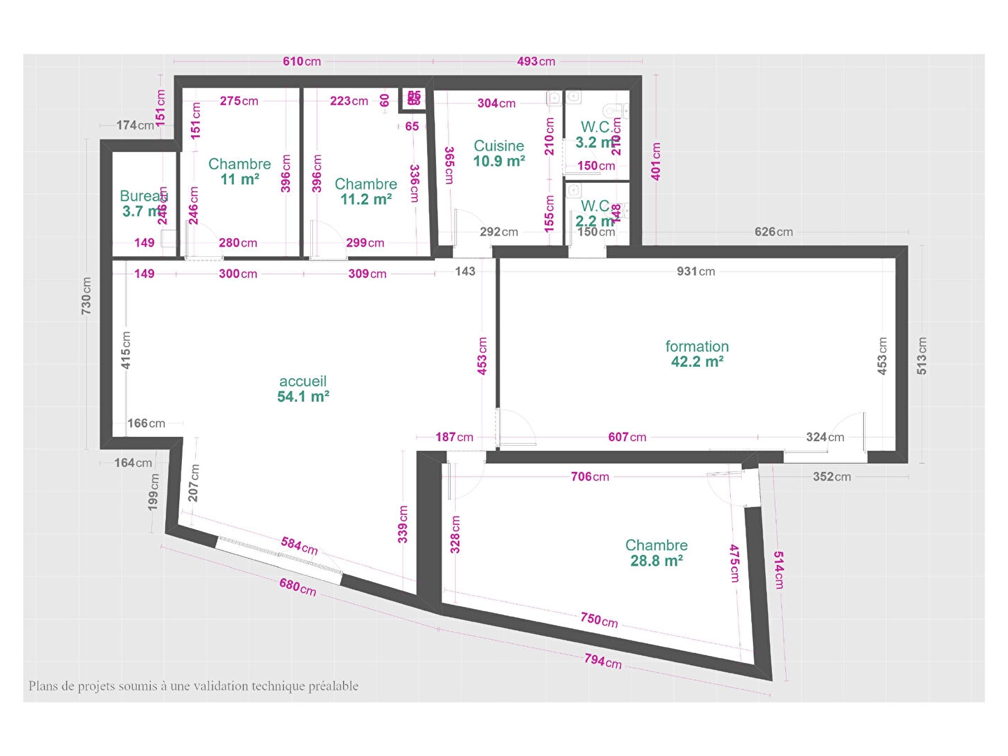 Local commercial 170 m²