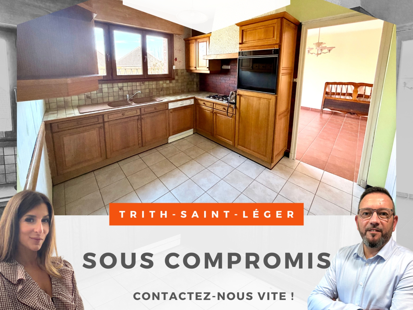 TRITH-SAINT-LÉGER : MAISON SEMI-INDIVIDUELLE 3 CHAMBRES