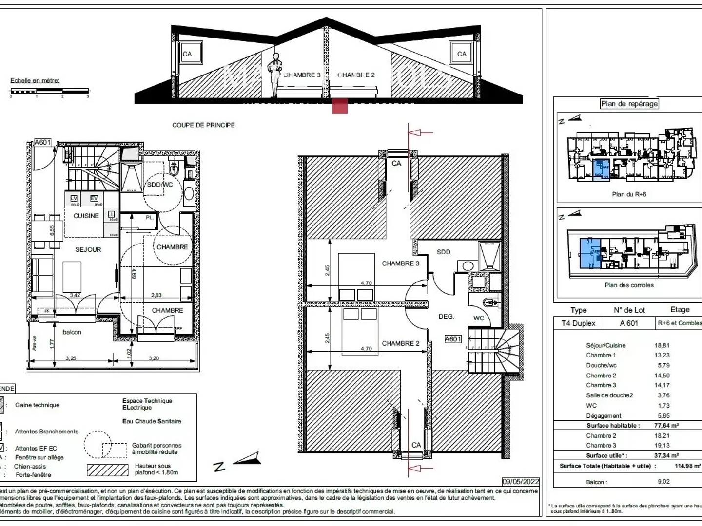 Appartement à vendre - 4 pièces - 78m2 - Nice (06300)