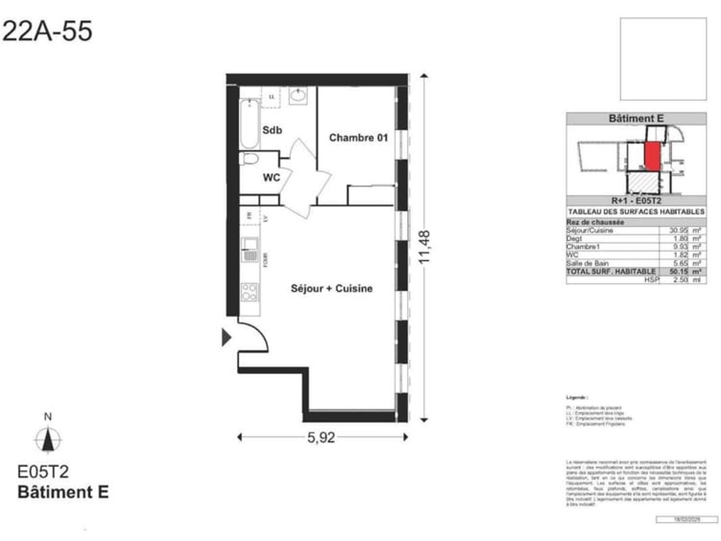 VENTE d'un appartement rénové 2 pièces (50 m²) à FRONTON