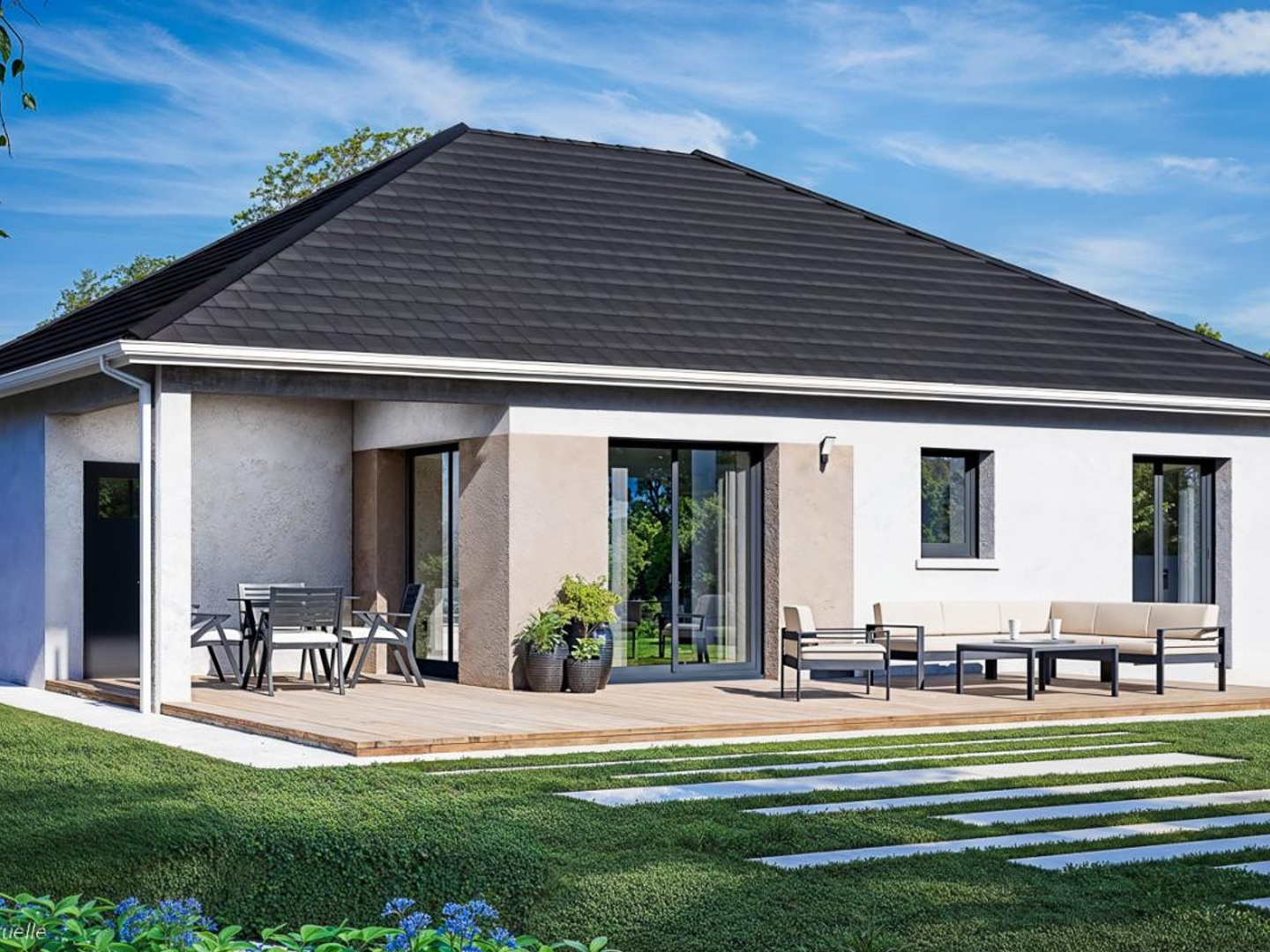 Terrain + maison 80 m²
