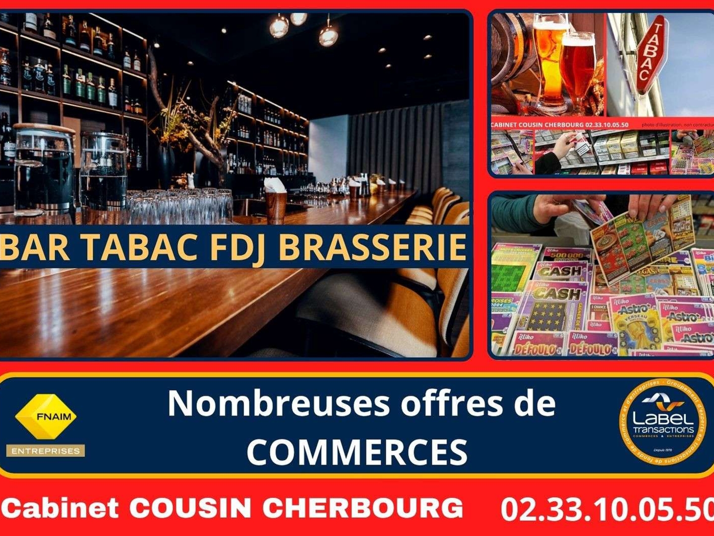 Vente bar brasserie tabac à Cherbourg en Cotentin
