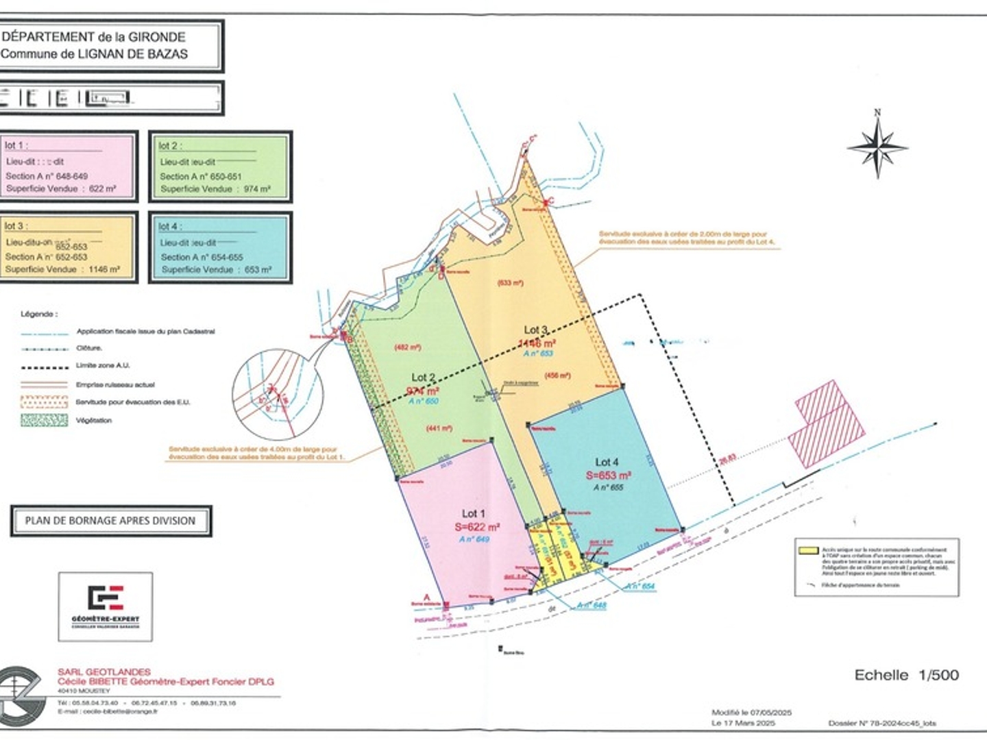Terrain à vendre - 974m2 - Lignan-De-Bazas (33430)