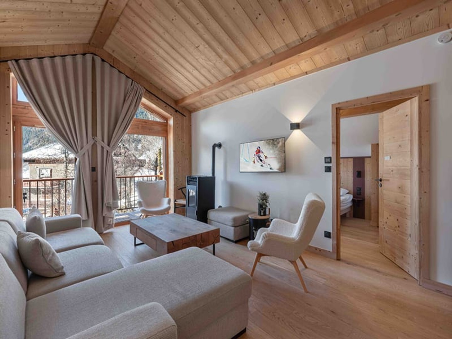 Nouvel appartement 3-cabine - vue sur la montagne et balcon ouest
