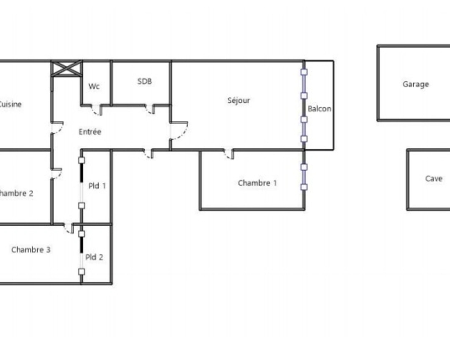Secteur demandé de Bellevue; T4 de 84 m² avec garage et cave