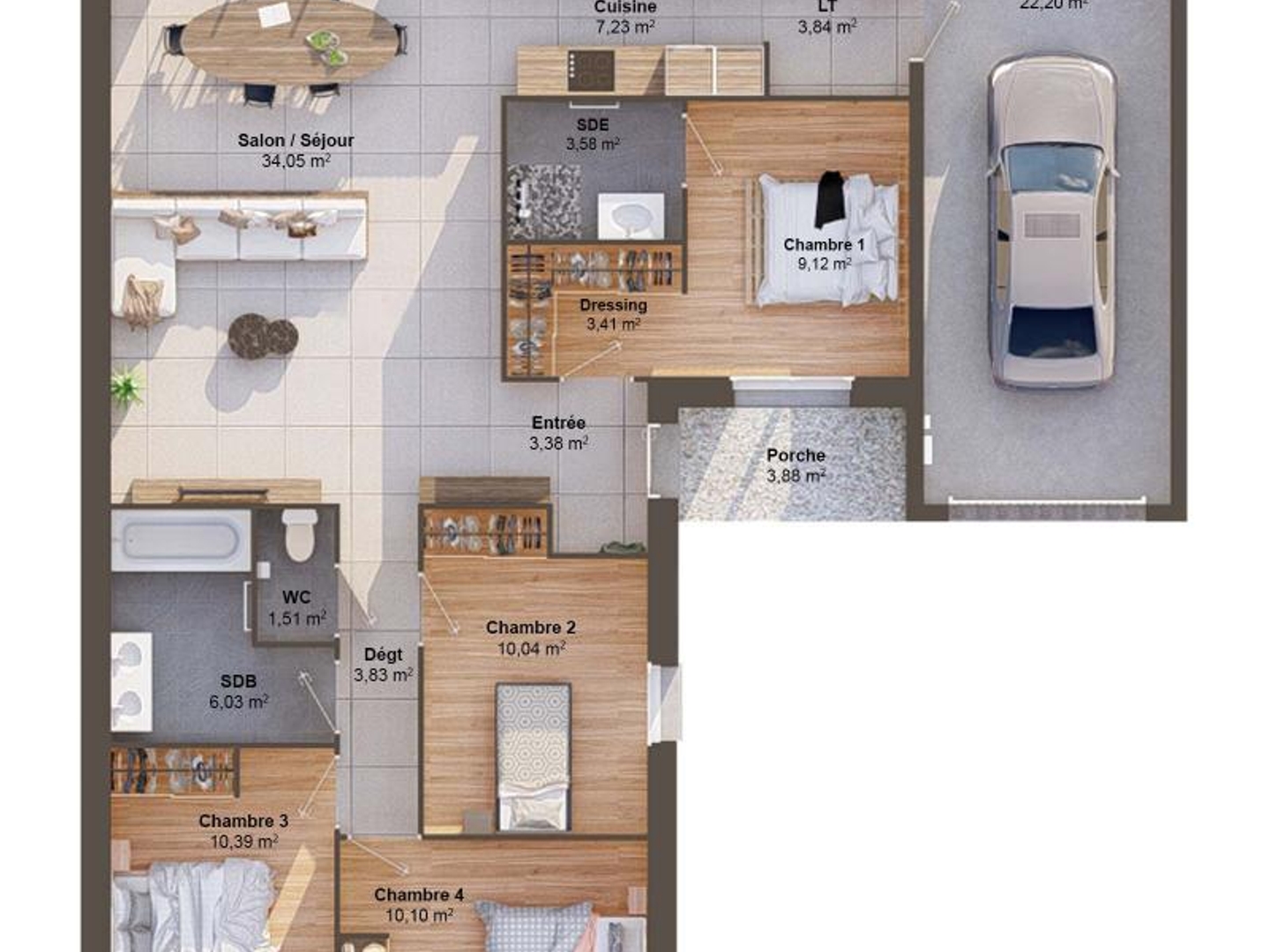 Maison à vendre - 107m2 - Saint-Aubin-Des-Bois (28300)