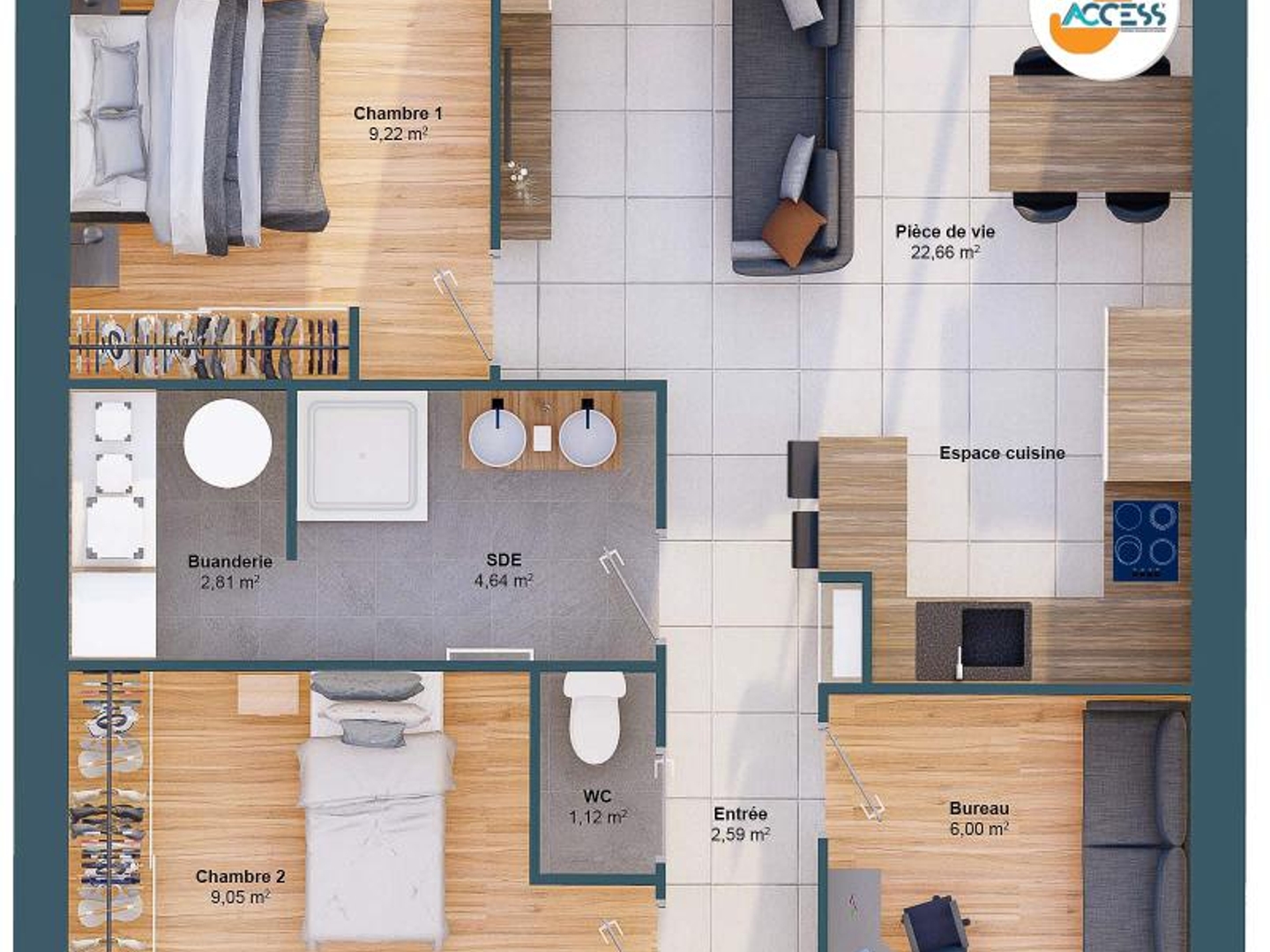 Maison à vendre - 58m2 - Tréveneuc (22410)