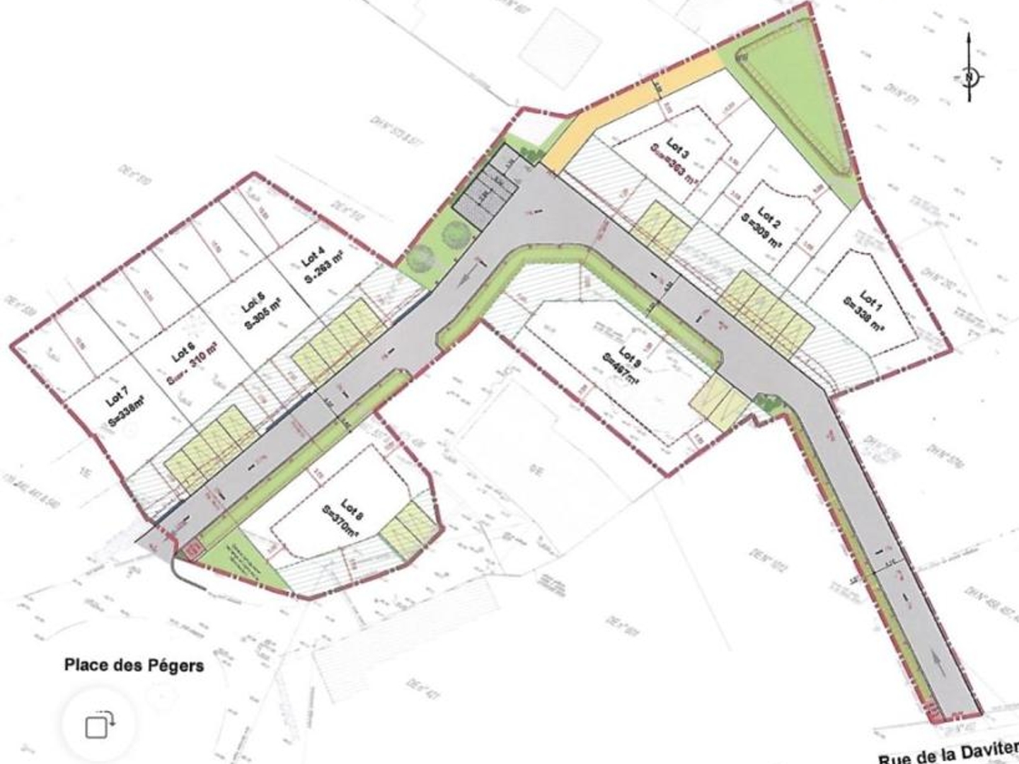 Terrain en individuel 370 m²