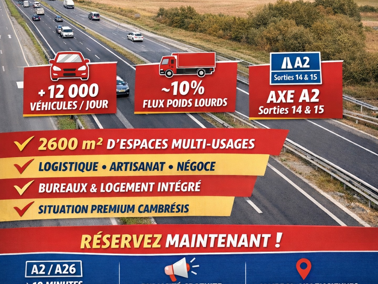 Local commercial 2400 m²