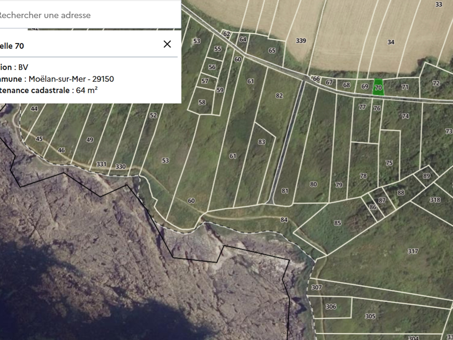 Terrain à vendre - 1285m2 - Moëlan-Sur-Mer (29350)