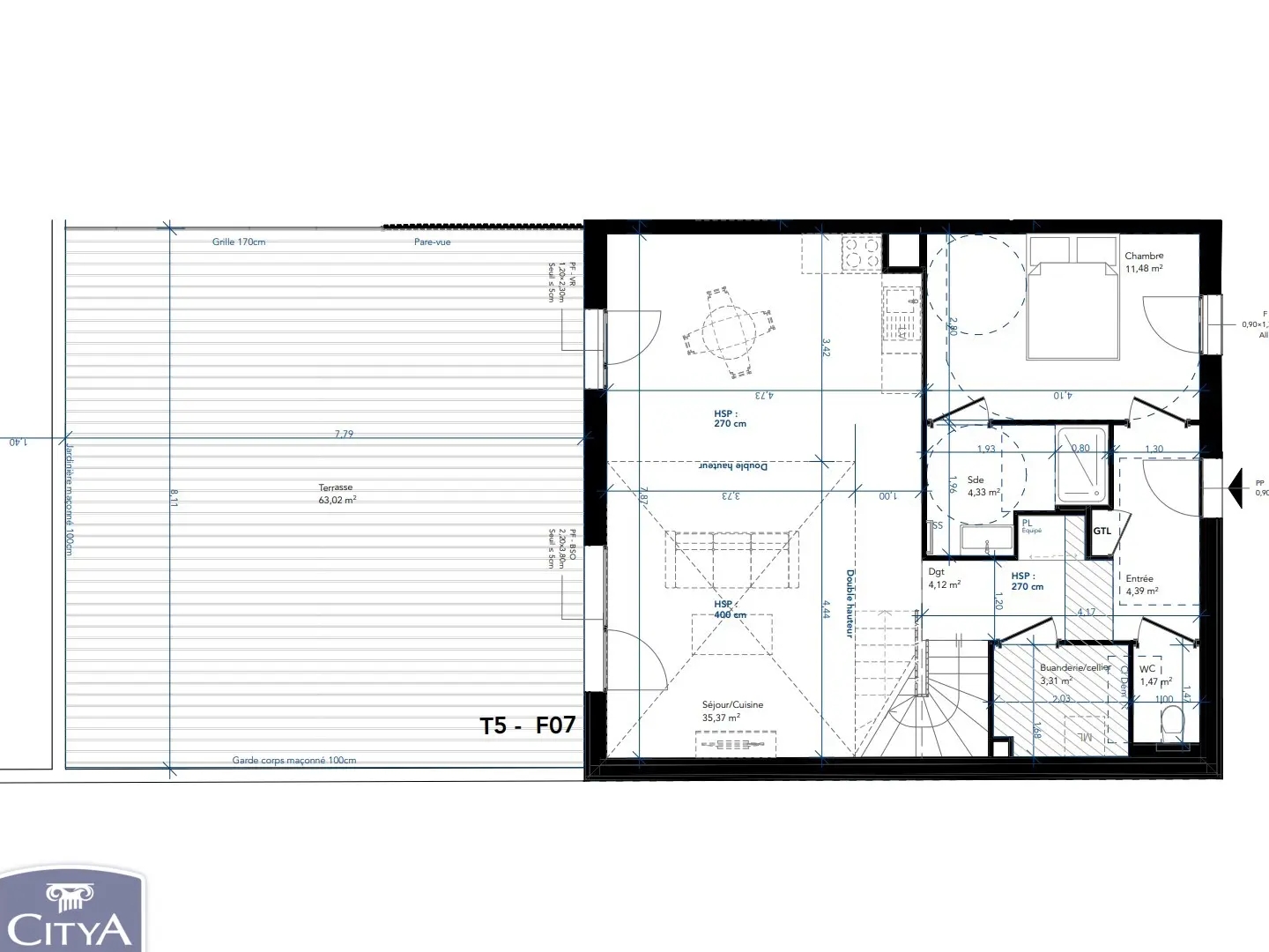 Appartement à vendre - 5 pièces - 110m2 - Chalon-Sur-Saône (71100)