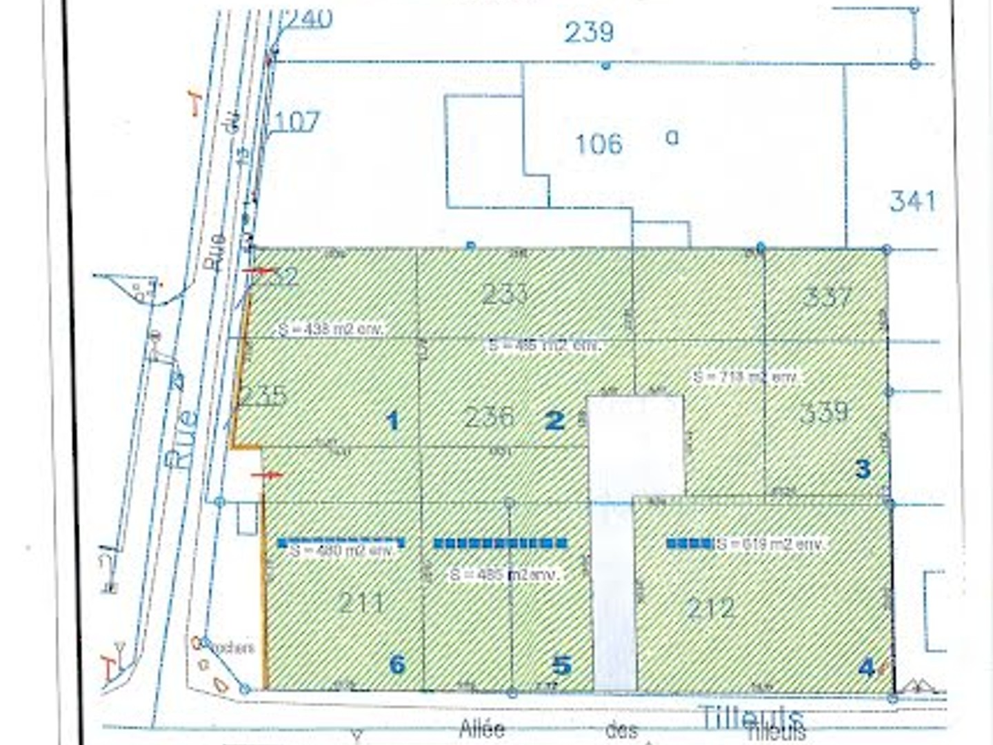 Terrain 485 m²