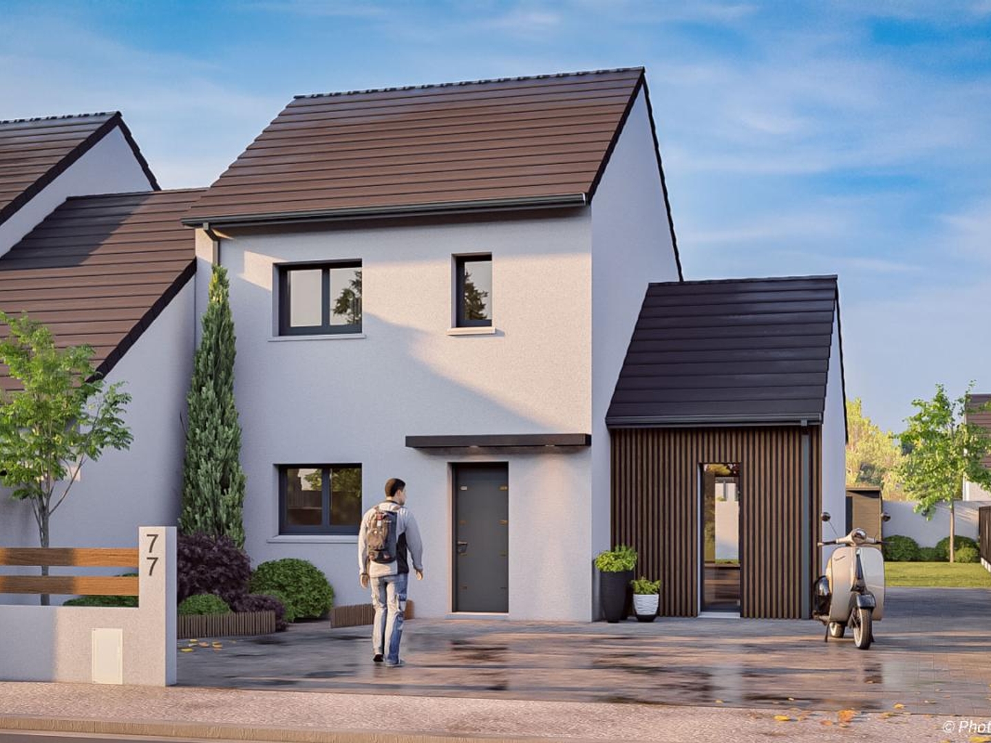 Terrain + maison 77 m²