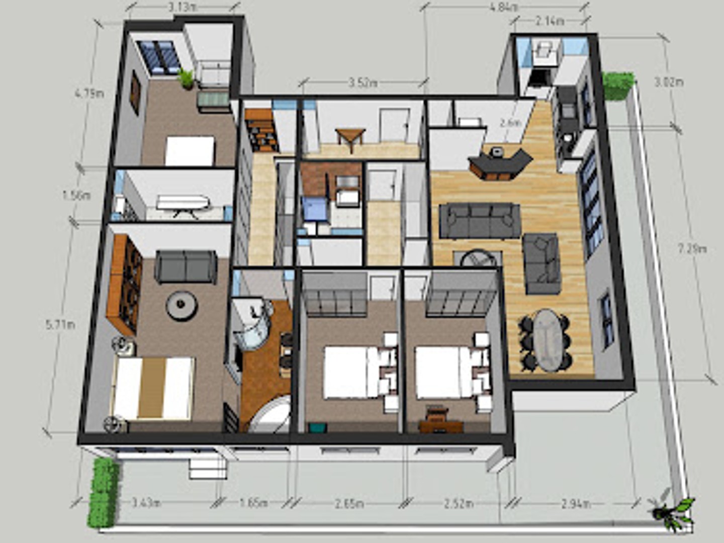 Appartement 5 pièces 133 m²