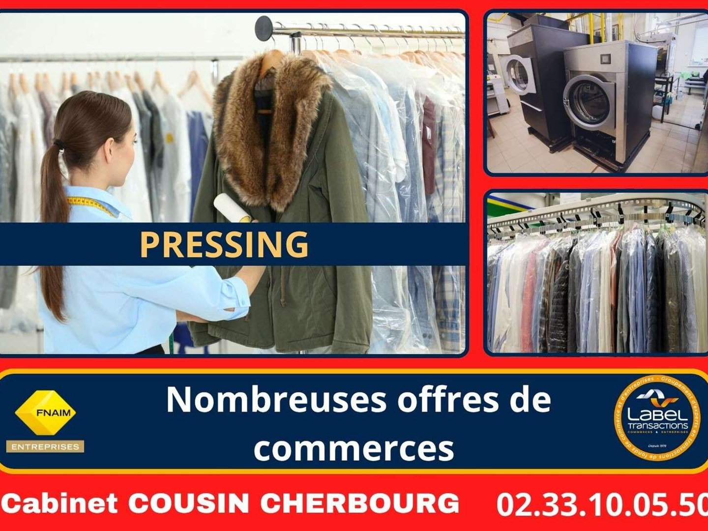 Vente très beau fonds de pressing en Nord Cotentin