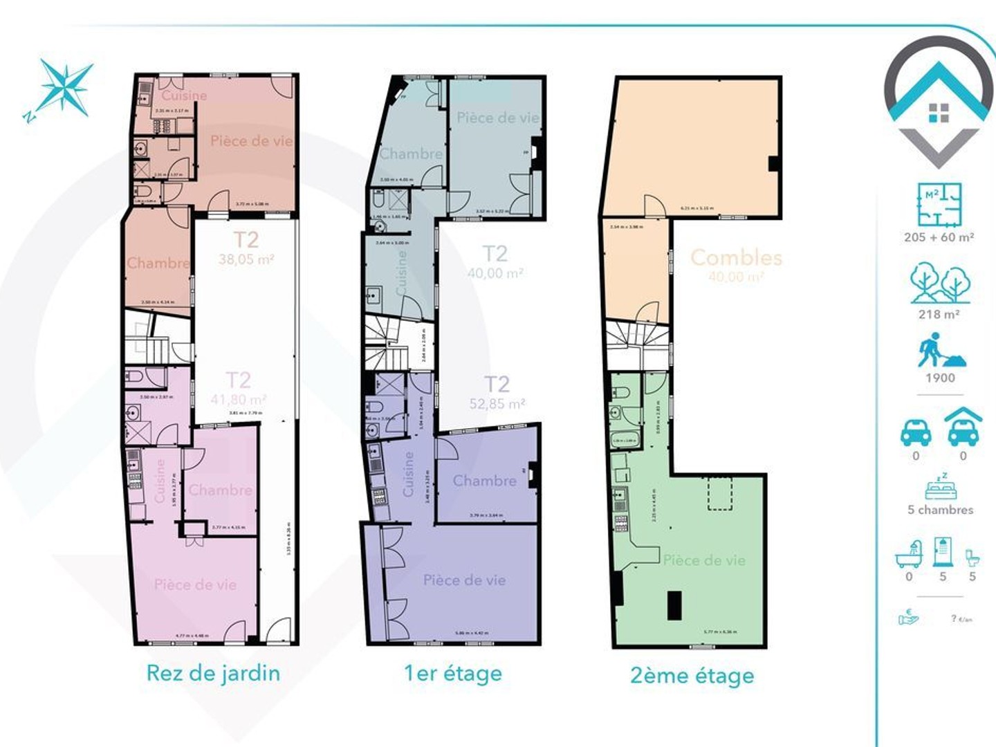 Immeuble à vendre - 9 pièces - 205m2 - Annecy (74000)