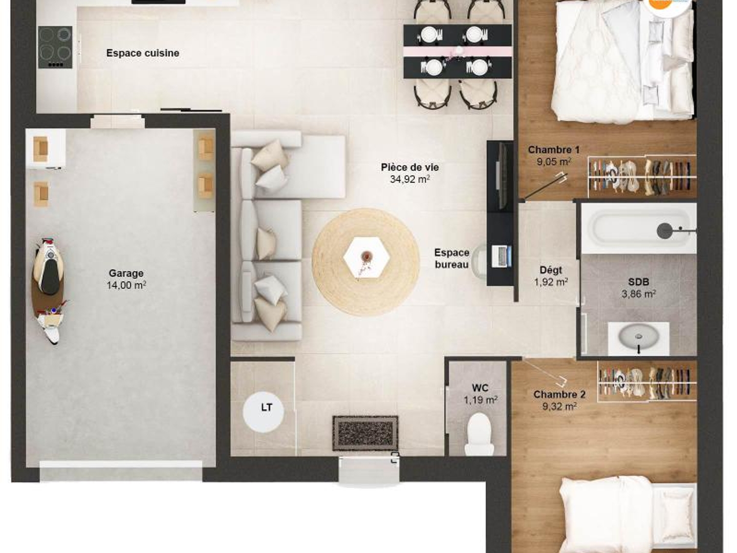 Maison à vendre - 60m2 - Pleugueneuc (35720)
