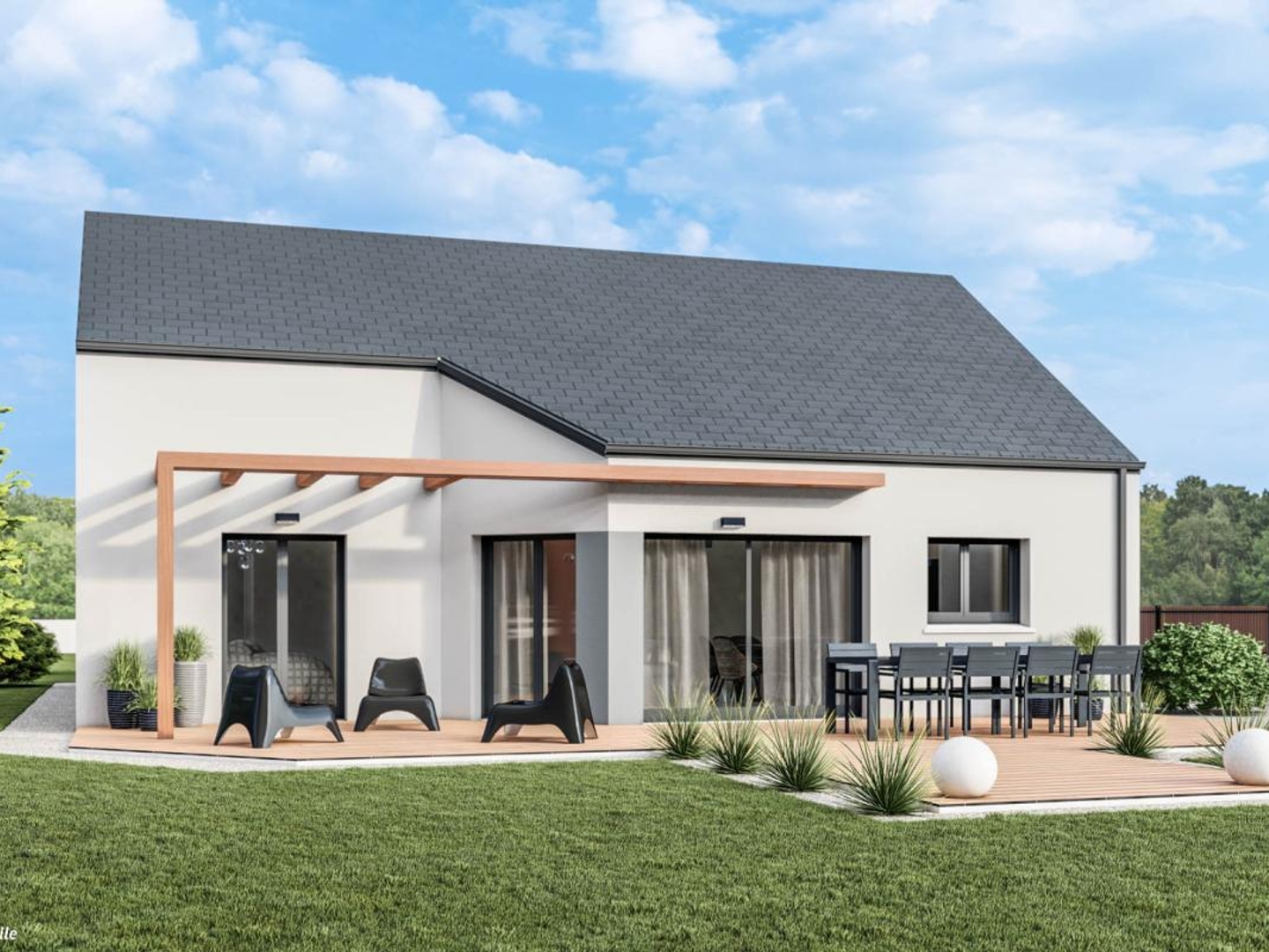 Terrain + maison 99 m²
