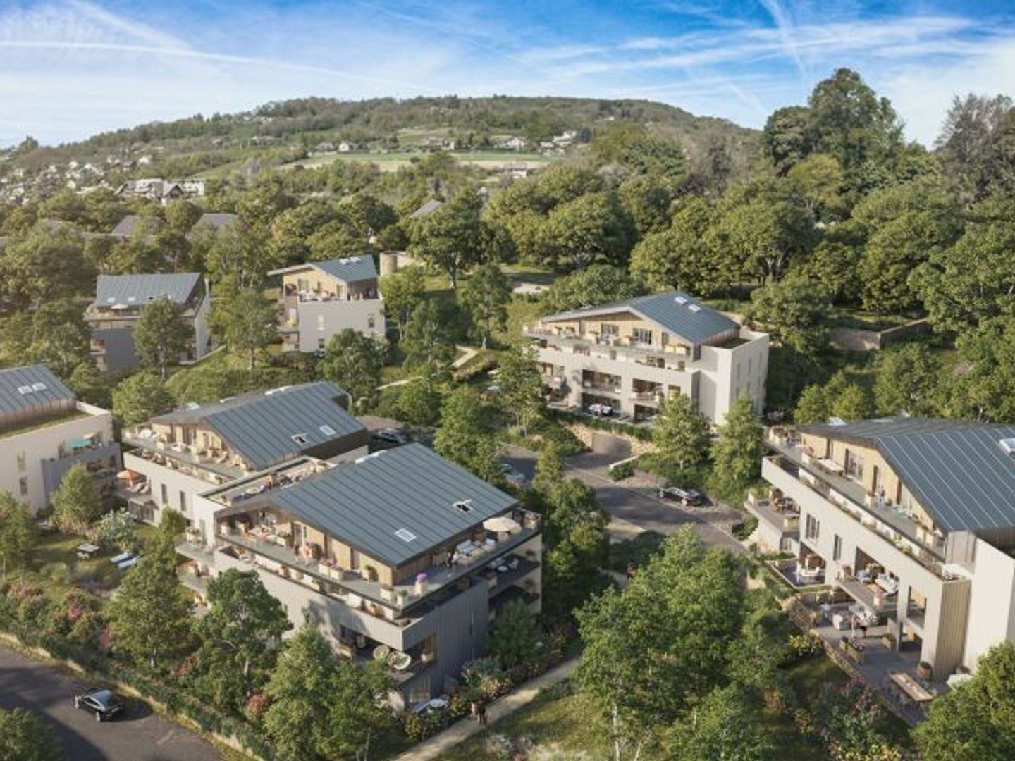 Saint Alban Leysse, T2 46m² avec balcon de 13.5m². Expo Sud Ouest.