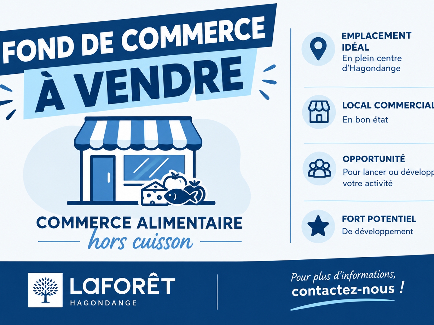 Fonds de commerce 2 pièces